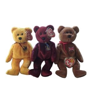 TY Beanie Babies Lot of 3 Vintage Beanies Prince Von Gold Buckinghan Britannia